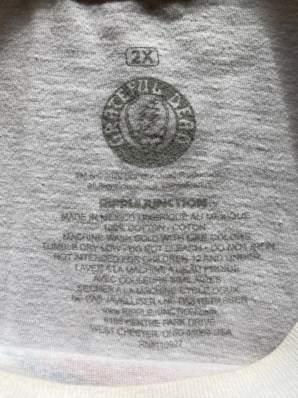 Steal Your Face logo Grateful Dead White Crewneck Tee